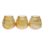 [Yellow - 3 sizes] Combo of 3 jars of lotus bud-shaped scented candles Eden Candle FTRAMART (Size op