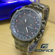 JAM TANGAN EDIFICE CASIO RED BULL RANTAI BLACK