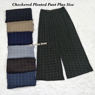 Checkered Pleated Long Pant Palazzo EXTRA Plus Size - 7920