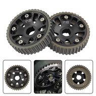 2PCS Adjustable Cam Gears For 93-01 Honda Prelude H22 H22A1 H22A4 DOHC VTEC BK