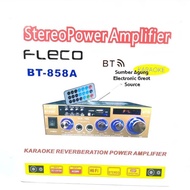 Fleco Power Amplifier Bluetooth Fleco AK 858BT Ac and Dc Karaoke + Mp3 player + FM Radio