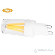 CARAMELOMA 10pcs G9 LED Bulb, 2W AC220V G9 Light Bulb, Durable Warm White COB Filament G9 Base Bulb 