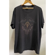 Second-Hand Diablo Dark Fantasy T-Shirt Tone Pattern Very Cool. Gamers Must Have Faded Fabric