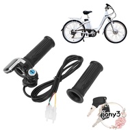 JONY 48V Half Twist Throttle, LED Indicator LCD Display Electric Throttle Grip,  Grip Lock Key Set E