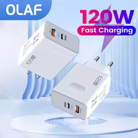 120W USB Charger Fast Charging QC 3.0 67W Fast Charger Type C Adapter For Xiaomi Samsung Dual Port U