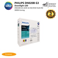 Philips Lampu Downlight LED Plafon DN020B G3 10.5W 5 inch 3000K Kuning Inbow