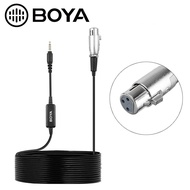 BOYA BY-BCA6 XLR Female to 3.5mm TRRS Plug Microphone Connector Jack Handheld Mic 6M Audio Cable Adapter BCA6