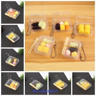 WELLNESSSPOT Mini Fast Food Box Keychain, Plastic Fast Food Box Simulation Fast Food Box Keychain, T