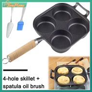 【Fast Delivery】4-Cup Cast Iron Egg Frying Pan Non Stick Pancake Pan Omelet Pan Egg Cooker Suitable f