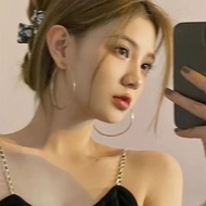 Earrings Hoop Is 925 Silver Large Steel Hoop Earrings Minimalist Style Fashion Earrings Hoop Earring