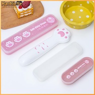 HaoBieYe Cutlery Box Student Spoon Storage Box Portable Cutlery Storage Box Chopstis And Spoon Box C
