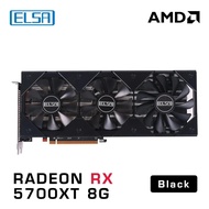 ELSA RX5700XT 8GB การ์ด256Bit GDDR6 7nm สีดำสำหรับเดสก์ท็อปพีซีเล่นเกมและ Office AMD กราฟิกการ์ด CPD