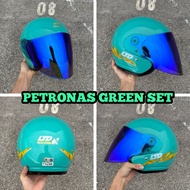 SPECIAL EDITION COMBO SET COLOUR PETRONAS GREEN HELMET LTD SPORT PETRONAS GREEN SET FULL SET VISOR S