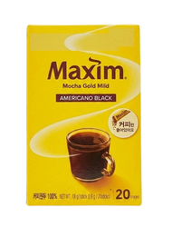 韓版 Maxim 金裝摩卡無糖美式黑咖啡 即沖即飲 獨立包裝 1盒20條入 X 0.9g (18g)  [平行進口]