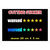 Sticker WANTED GTA 5 Star Cutting Sticker Motorcycle Car Helmet Laptop Click Beat Vespa