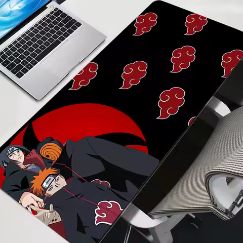 AKATSUKI N-Naruto Mouse Pads Anime Gaming Accessories Varmilo Keyboard Desk Mat Gabinete Gamer Carpe