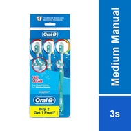 Oral-B Complete Easy Clean Medium Manual Toothbrush 3s