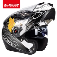 Capacetes LS2 FF370 Flip Up Motorcycle Helmet Dual Lens Personalised LS2 Modular Helmet Motocross Ra