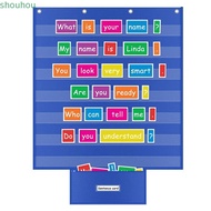 SHOUHMY Standards Pocket Chart, Educational Durable Classroom Pocket Chart, Large Class Schedule Cha
