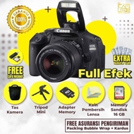 #Bekas! New Paket Lengkap Kamera Canon 600D Kit 18-55Mm + Memori 16Gb