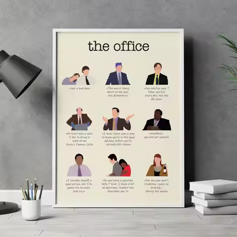 Classic TV series The Office Poster Michael Scott Dwight Schrute Motivational Quotes Canvas Painting