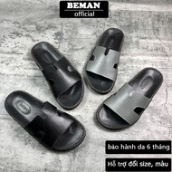 Beman DBM45 cowhide doctor sandals, full-grain cowhide straps, super durable monolithic molded crepe