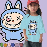 Labubu Children's T-shirt Popmart เสื้อยืดเด็กน่ารัก 100cm-150cm