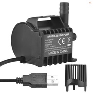 (onlylove)Submersible Water Pump Electric 330L/H Small Fountain Pump with Max 6.5ft Lift, 6.5ft USB 