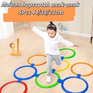 5Pcs Hopscotch Hoop Jingkat toys Educational toys for Children Sensory Play Training Sports Jumping 