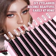 Thick Lash Clusters, 8-16mm Volume D Curl 3D Wispy DIY Eyelash Extensions