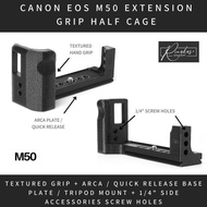Custom Extension Grip for Canon EOS M50 Half Rig Cage Case RINGKAS CONCEPT