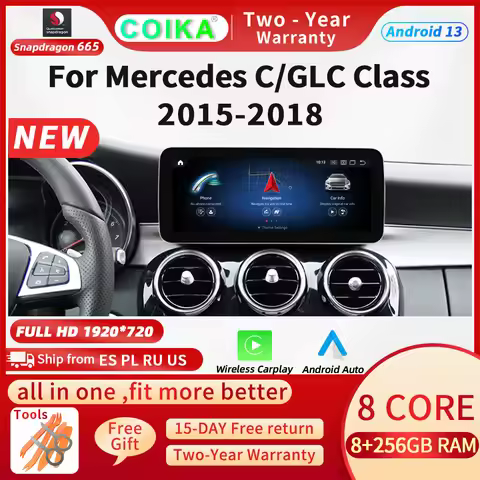 Newest Android All-in-One For Mercedes Benz C W205 GLC X253 2015-2018 NTG 5.0 GPS Multimedia DSP Wir