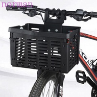 NORMAN Bicycle Basket Foldable Multi-functional Cycling Handlebar Bag Bike Front Storage Pannier Bike Basket Hanging Bag Luggage Rack Bag Bike Front Basket