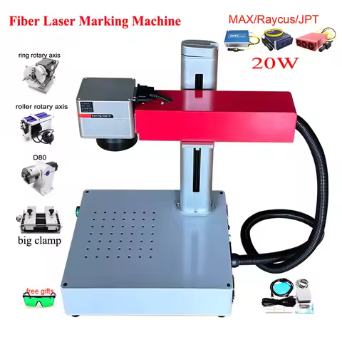Ezcad JPT Mopa Fiber Laser Marking Machine 20W 30W Raycus Laser Metal Engraving Fiber Laser Engraver