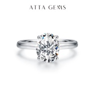 Synthetic Moissanite Oval 2CT Solitaire Ring Classic Design 8mm Oval Ice Cutting R095