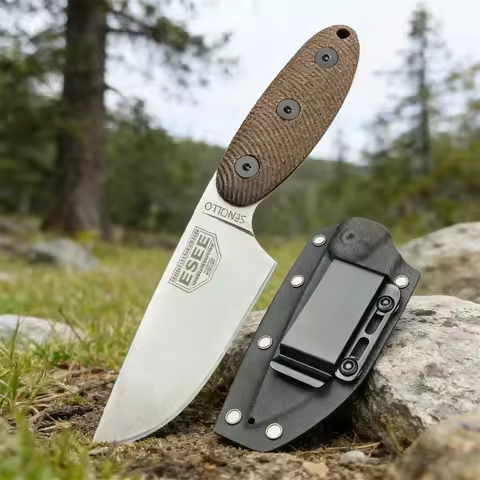 ESEE D2 Steel Fixed Blade Knife G10 Handle Outdoor Survival Tool with Sheath Everyday Carry Outdoor 