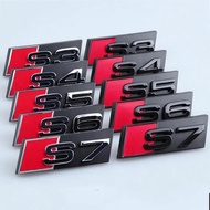 Car Front Grille Emblem Badge Styling for Audi Sline S8 S3 S4 S5 S6 S7 A4L A6L A3 A1 A4 A5 A6 A7 SQ5