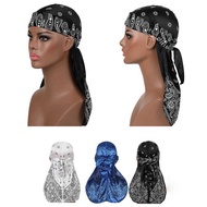 360 Velvet Durag for Men and Women –Wave Cap for Stylish Hair Waves Long Tail Headwraps