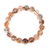 【正佳珠寶】黑金超七雲母 冰透黑金 10-10.5mm 超七雲母手珠