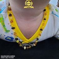 Kalung Kesehatan Batu Amber Anak Bayi Tumbuh Gigi ASLI Premium