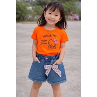 YK-37 Hotpants Jeans Set for Girls Ages 2-5 Years