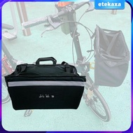 [Etekaxa] Folding Bike Basket Multi Purpose Carrier Bike Basket for Outdoor Shopping Picnic Camping