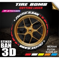 Tire Sticker / Tire Font / Tire Bomb / 3D Tire Sticker (BEAT GANK) IP STRIPING IP.CODE-07