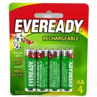 Eveready Rechargeable Batteries 4's AA 1300mAH (100% Genuine)