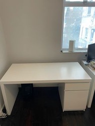 Ikea white MALM desk