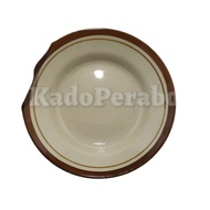 Piring Lucky Lis Coklat - Piring Warteg - Piring Makan - Piring Coklat- Piring Makan Keramik Coklat