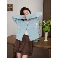 C0561 Floral embroidered V-neck cardiganJacket - Natsushi