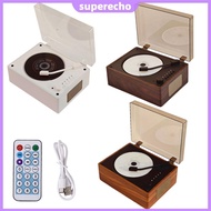 [New] Portable CD Player Rechargeable Support CD BT USB 3.5mm AUX Home Music Player Bluetooth-Compat