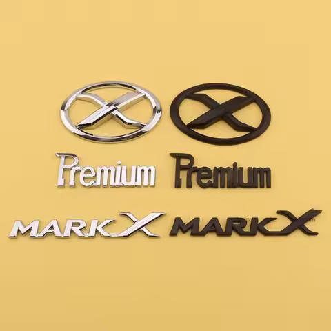 3D ABS MARK X Emblem Premium Car Badge X Rear Truck Stickers Car Decor For Toyota MARKX MARK-X Car A