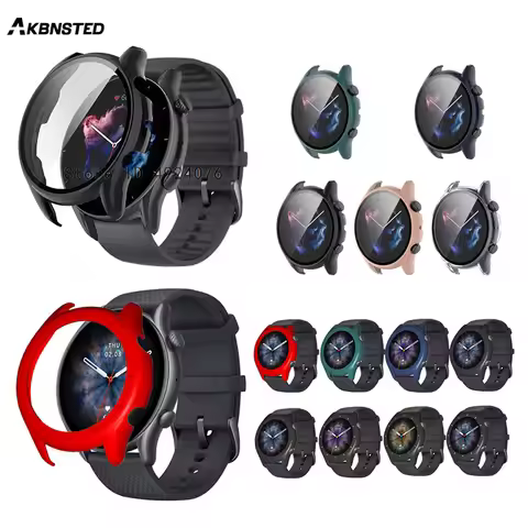Full Screen protector For Amazfit GTR 3 pro case +tempered glass One-pieces All around cover For Ama
